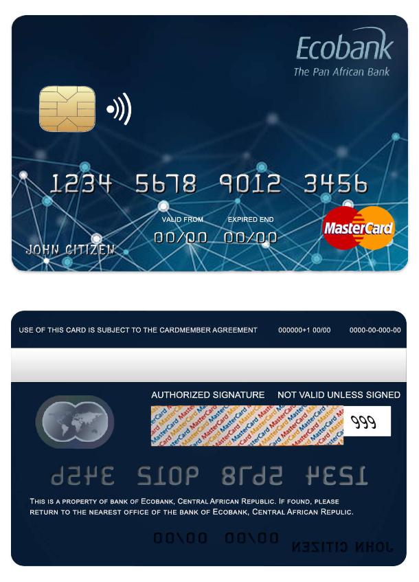 Central African Republic Ecobank  bank mastercard
